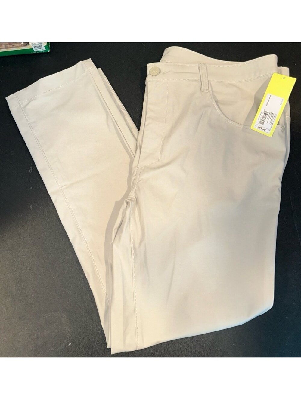 All in Motion Men’s Golf Pants Men’s 40x30 Stone Beige Stretch Performance NWT